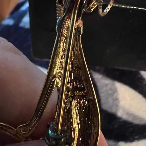 RARE 🚨Vintage Sterling Silver Cat with CZ collar - Picture 3 of 6